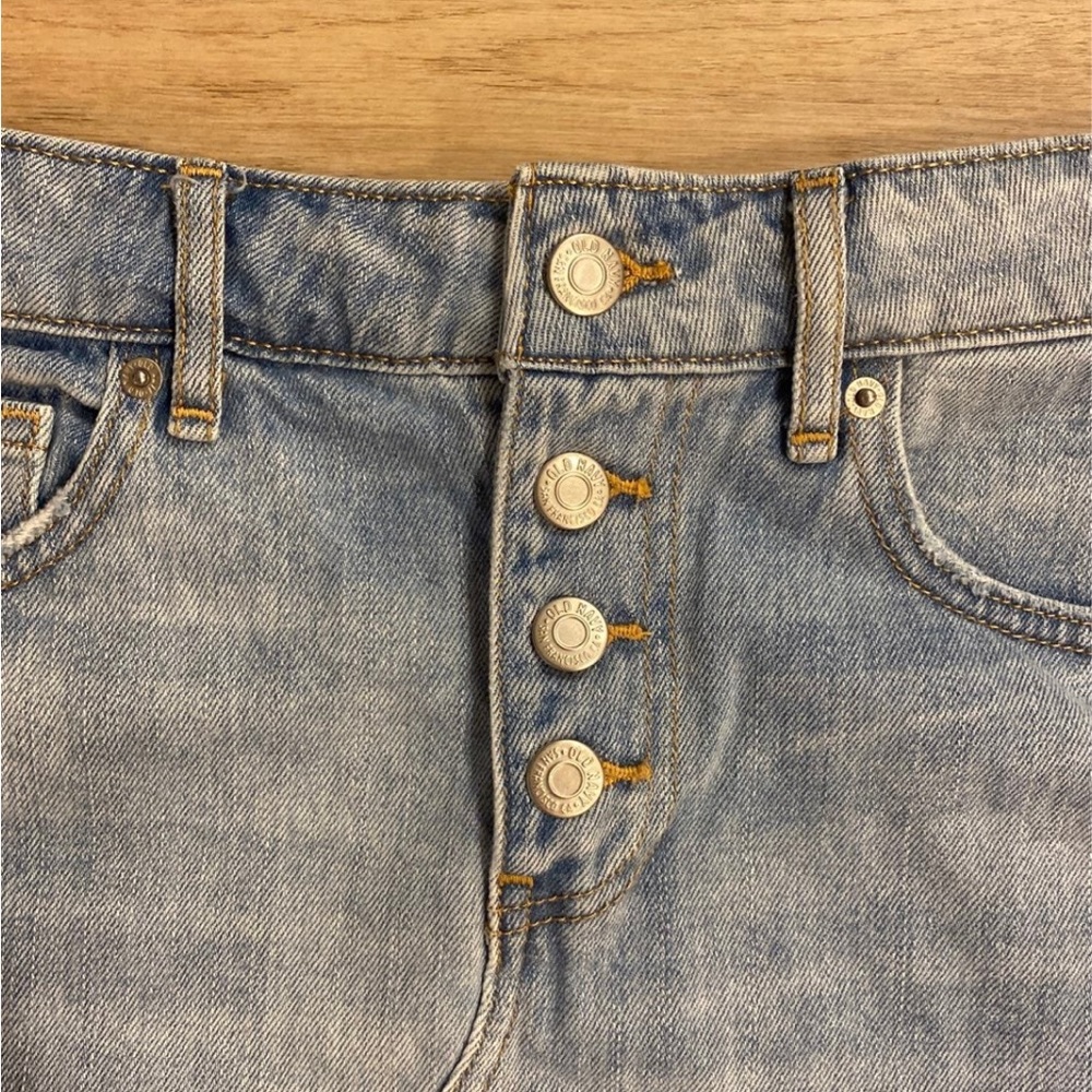 Old Navy Button Fly Denim Miniskirt